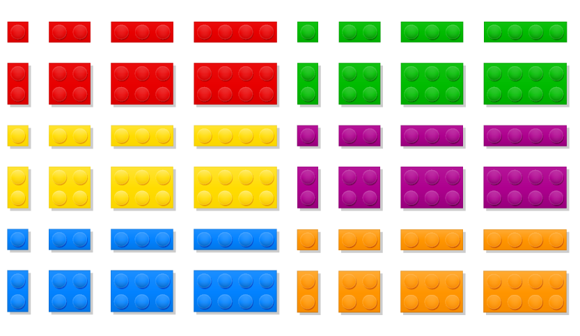 multicolor plastic constructor for children’s educational games stock vector illustration