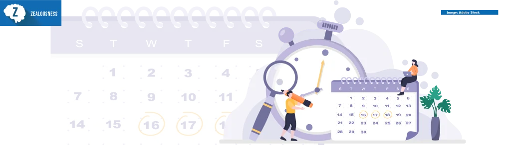 Planning Schedule or Time Management with Calendar Business Meeting, Activities and Events Organizing Process Office Working. Background Vector Illustration