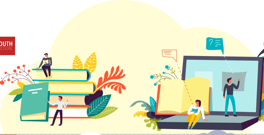 Students and education, degree receiving and learning, isolated icons